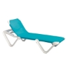 Nautical Sling Chaise Lounge With Plastic Resin Frame 