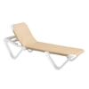 Nautical Sling Chaise Lounge With Plastic Resin Frame 