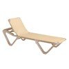 Nautical Sling Chaise Lounge With Plastic Resin Frame 