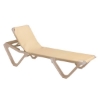 Nautical Sling Chaise Lounge With Plastic Resin Frame 