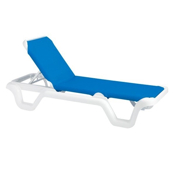 Marina Sling Chaise Lounge with Plastic Resin Frame