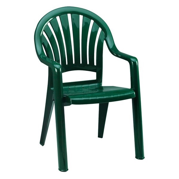 Pacific Fanback Stacking Commercial Plastic Resin Armchair