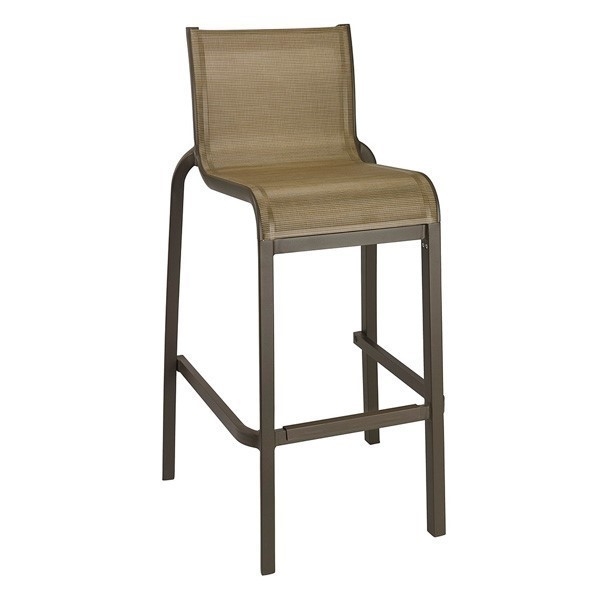 Sunset Sling Armless Barstool with Aluminum Frame