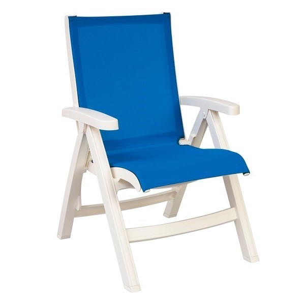 Belize Plastic Resin Sling Folding Deck Chair