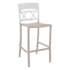 Moon Armless Stacking Commercial Plastic Resin Barstool