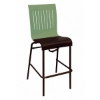 Viva Stacking Commercial Plastic Resin Barstool with Stackable Aluminum Legs