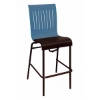 Viva Stacking Commercial Plastic Resin Barstool with Stackable Aluminum Legs