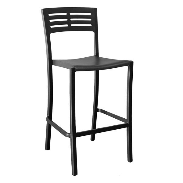 Vogue Armless Stacking Commercial Plastic Resin Barstool