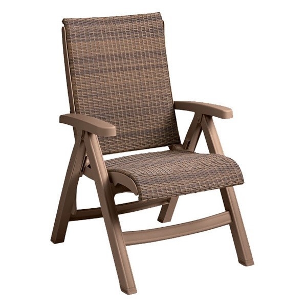 Plastic Resin Java All-Weather Wicker Folding Chair