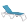 Jamaica Beach Sling Chaise Lounge, Plastic Resin Frame with Vinyl Coated Polyester Sling Fabric