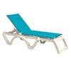 Calypso Sling Chaise Lounge, Plastic Resin Frame with Vinyl Coated Polyester Sling Fabric