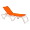 Jamaica Beach Sling Chaise Lounge, Plastic Resin Frame with Vinyl Coated Polyester Sling Fabric