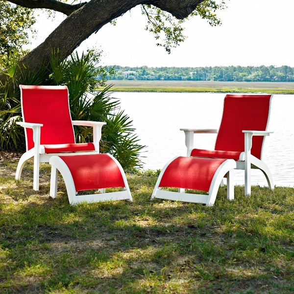 Telescope Adirondack Sling Dining Chair with Marine Grade Polymer Frame Furniture Leisure