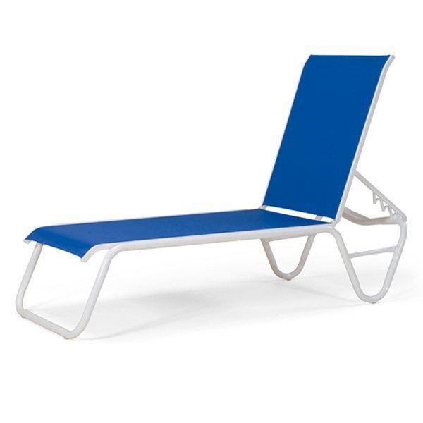 Telescope Gardenella Armless Sling Chaise Lounge with Aluminum Frame
