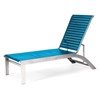 Telescope Kendall Strap Chaise Lounge with Armless Aluminum Frame