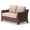 Telescope Lake Shore Outdoor Cushion Loveseat with Wicker Frame