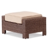 Telescope Lake Shore Outdoor Cushion Ottoman with Wicker Frame