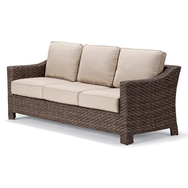 Telescope Lake Shore Outdoor Cushion Sofa with Wicker Frame