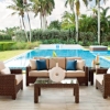 Telescope Lake Shore Outdoor Cushion Sofa with Wicker Frame