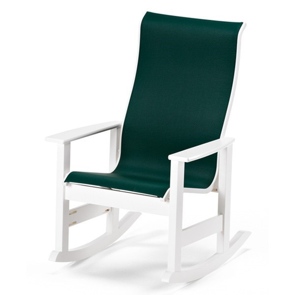 Telescope Leeward Sling High Back Rocking Chair with Marine Grade Polymer Frame