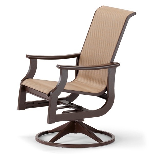 Telescope St. Catherine High Back Swivel Rocker Dining Chair with Marine Grade Polymer Frame