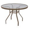 48" Round Acrylic Patio Dining Table with Commercial Aluminum Frame