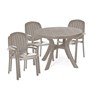 Ponza Classic Dining Set with Plastic Resin Tables and Chair Packages -Tortora