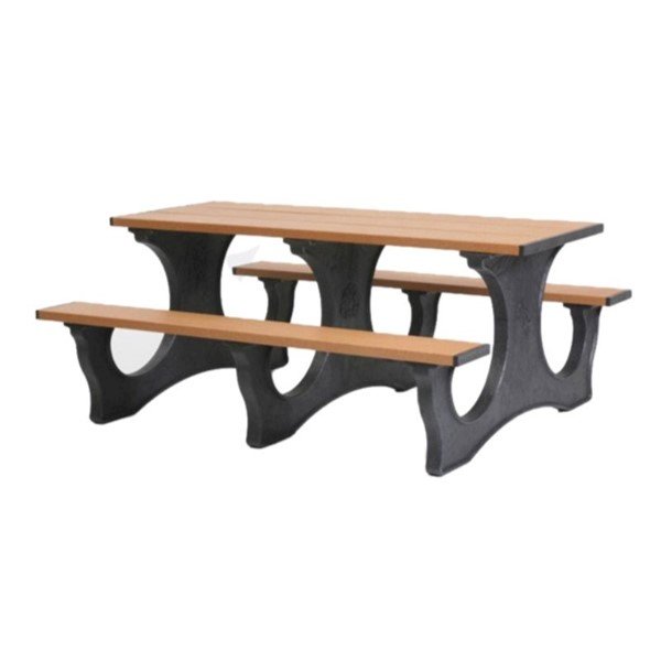 Easy Access Rectangular Recycled Plastic Picnic Table