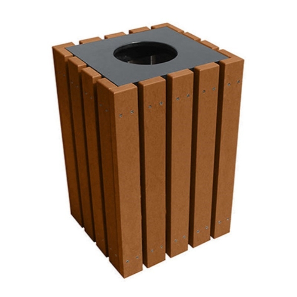 22 Gallon Recycled Plastic Square Trash Can