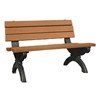 Monarque Recycled Plastic Bench with Back