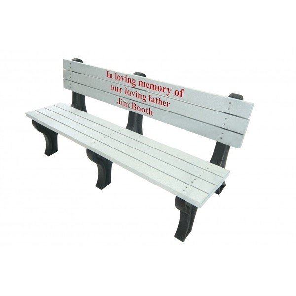 Deluxe Recycled Plastic Bench with Custom Logo