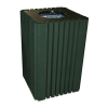 Tall 40 Gallon Recycled Plastic Square Trash Can with Lid