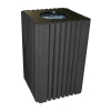 Tall 40 Gallon Recycled Plastic Square Trash Can with Lid
