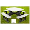 Bistro Recycled Plastic Square Picnic Table