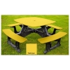 Bistro Recycled Plastic Square Picnic Table