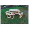 54" Octagonal Walk-In Wooden Picnic Table