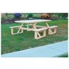 8 ft. Pressure Treated Pine Rectangular Walk-In Wooden Picnic Table