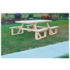 8 ft. Pressure Treated Pine Rectangular Walk-In Wooden Picnic Table