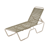 St. Maarten Vinyl Strap Chaise Lounge - Commercial Aluminum Frame