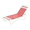 St. Lucia Vinyl Strap Chaise Lounge with Commercial Aluminum Frame