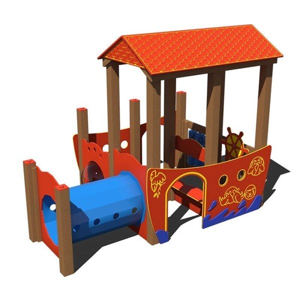 Noah's Ark Junior Playground Set Made From Recycled Plastic - Ages 6 Months To 2 Years - Front