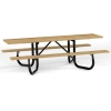 ADA Portable Wooden Picnic Table with Steel Frame