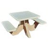 36" Square 2-Seat Concrete Picnic Table - 820 Lbs.