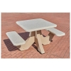 36" Square 2-Seat Concrete Picnic Table - 820 Lbs.