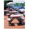 34" x 25" Wheelchair Accessible Rectangular 2-Seat Picnic Table