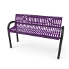 RHINO Slatted Steel MOD Bench with Back