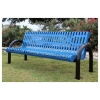RHINO Slatted Steel MOD Bench with Back