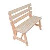 Traditional Wooden Bench with Back