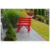 Traditional Wooden Bench with Back