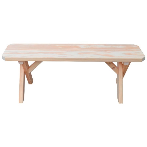 Cross Leg Wooden Bench without Back